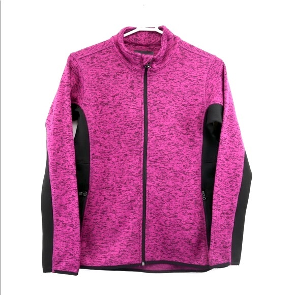 Andrew Marc Jackets & Blazers - NEW ANDREW MARC NY Dark Pink & Black Full Zip Side Stretch Panel Athletic Jacket
